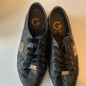 Guess Black Leather Sneakers
